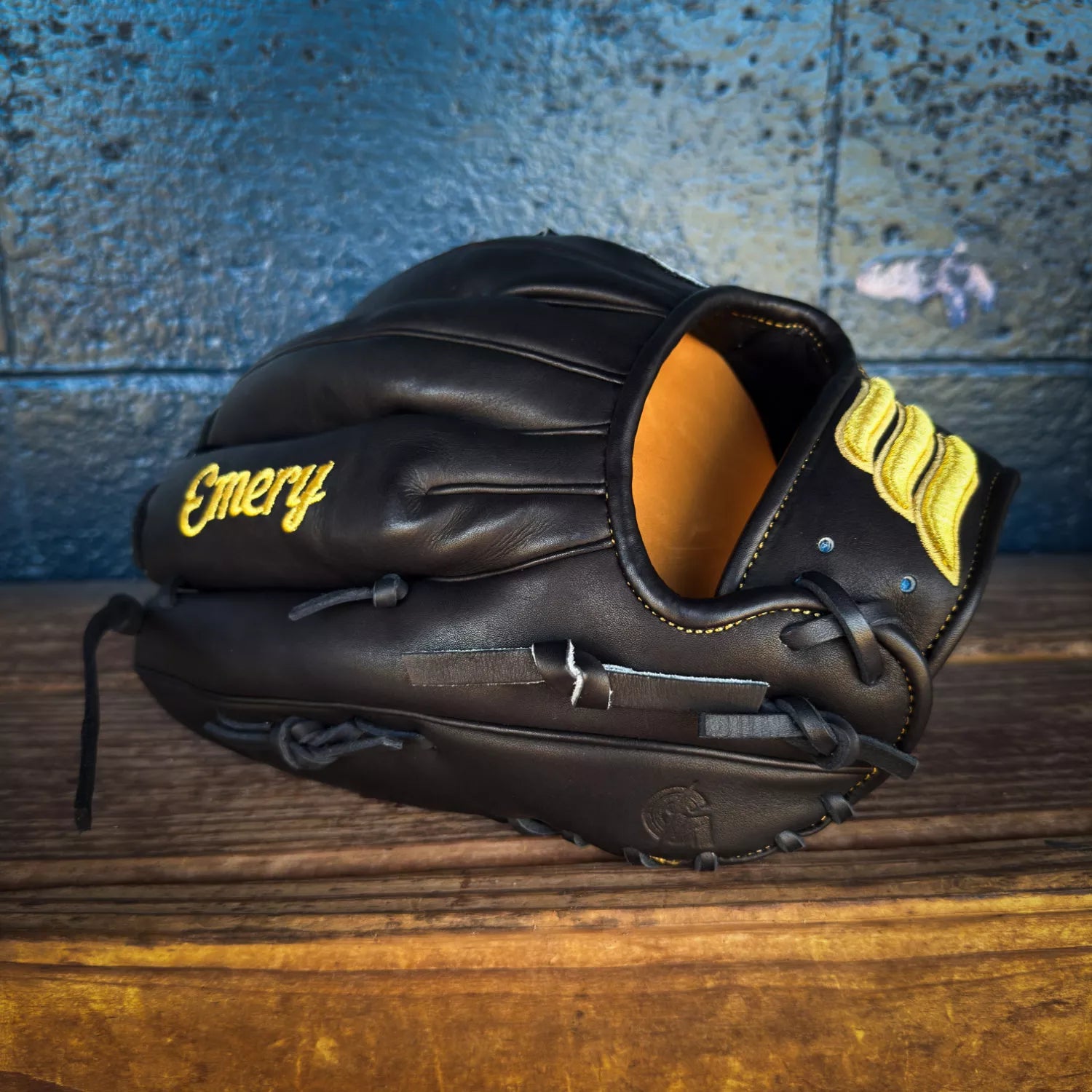 Emery Summit Pro 1627 Infield Glove – Black / Gold – Emery Glove Co.
