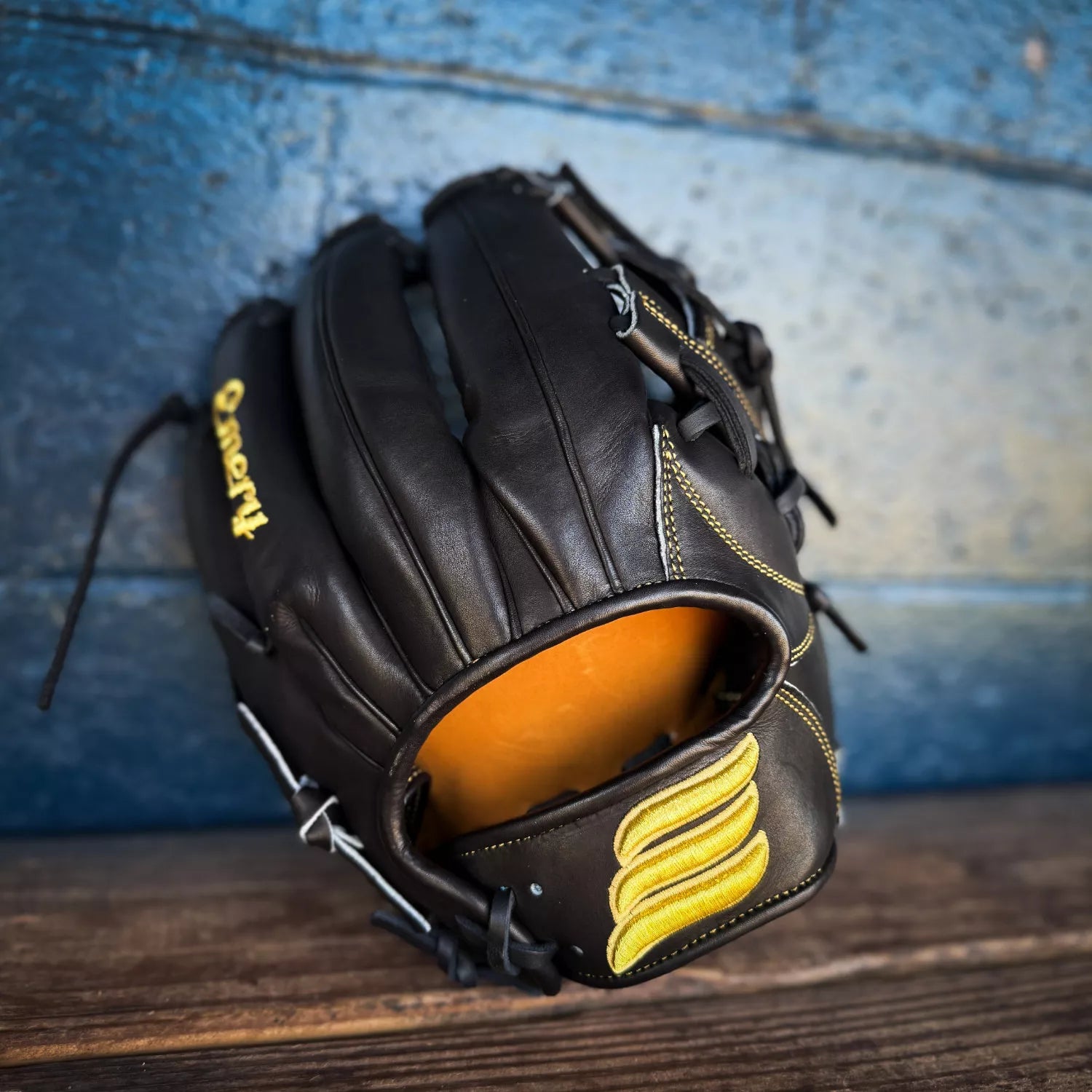 Emery Summit Pro 1627 Infield Glove – Black / Gold – Emery Glove Co.